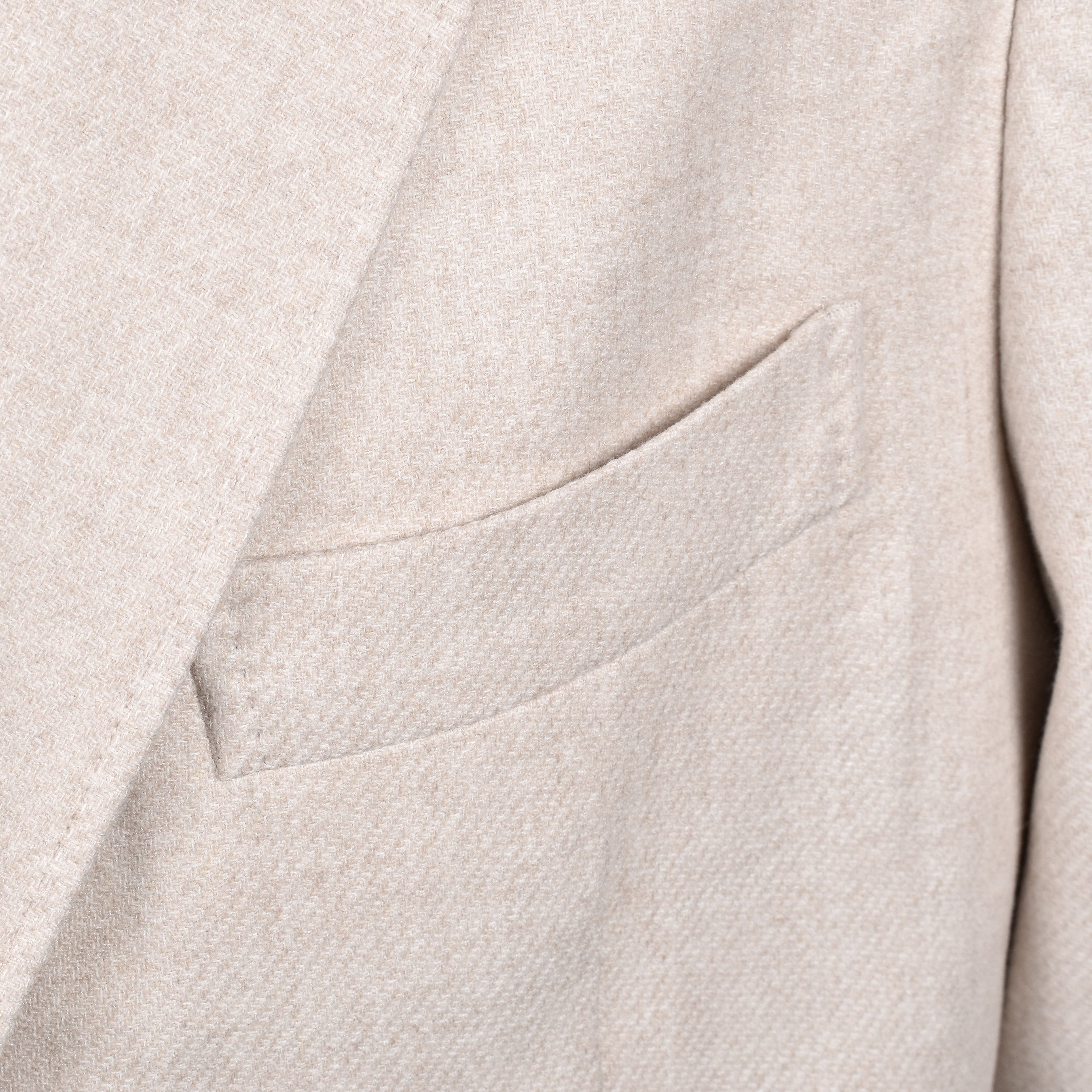 BRUNELLO CUCINELLI MEN'S SAND WOOL SILK DECONSTRUCTED BLAZER