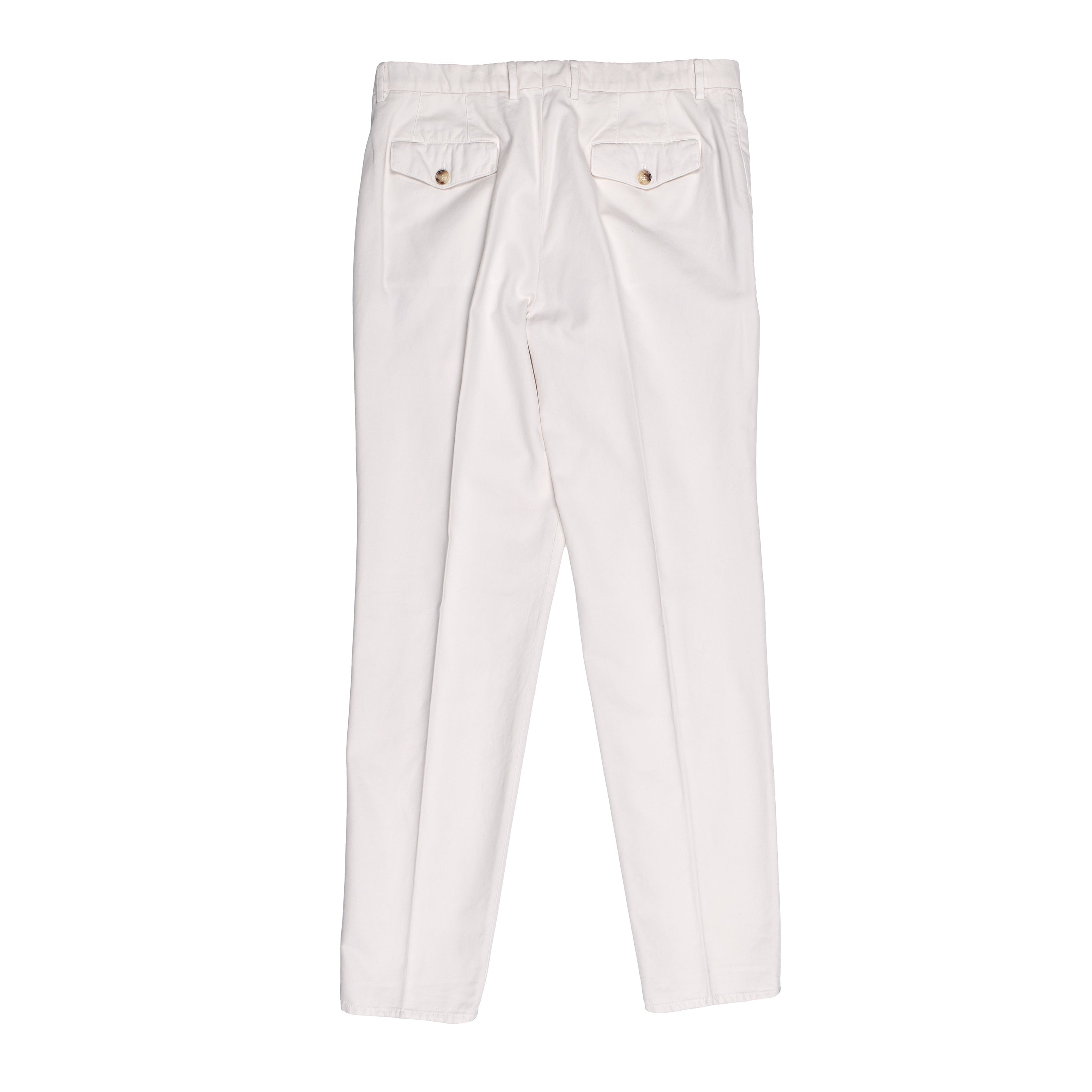 BRUNELLO CUCINELLI MEN'S OFF WHITE TAILORED TROUSERS